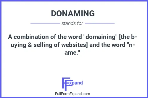 Full form of DONAMING