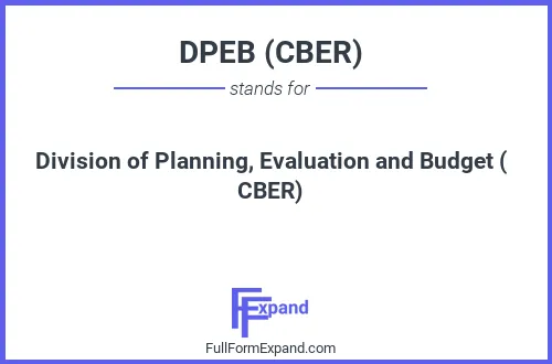Full form of DPEB (CBER)