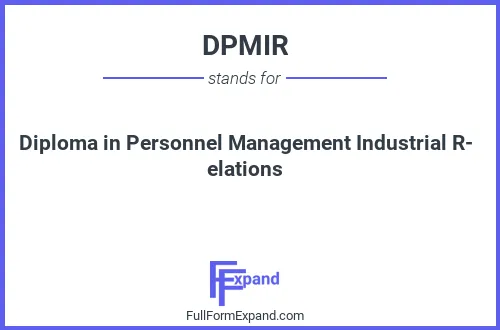 Full form of DPMIR
