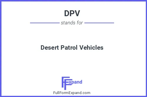 Full form of DPV