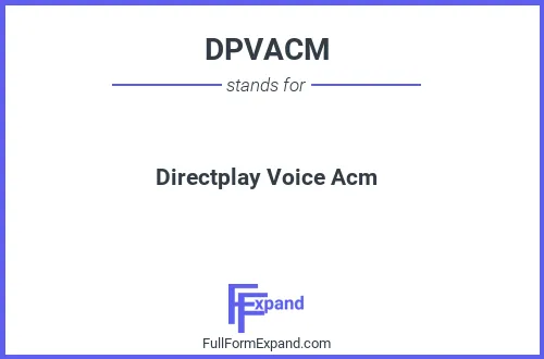 Full form of DPVACM