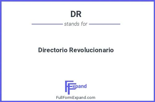 Full form of DR