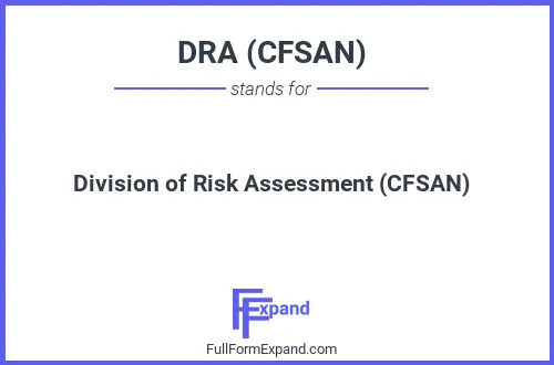 Full form of DRA (CFSAN)