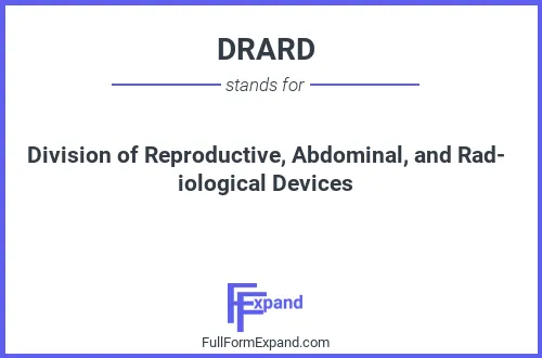 Full form of DRARD