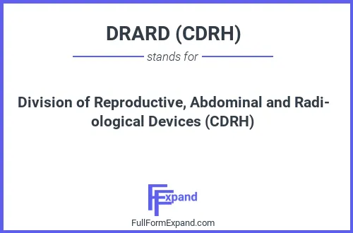 Full form of DRARD (CDRH)