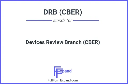 Full form of DRB (CBER)