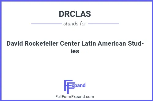 Full form of DRCLAS