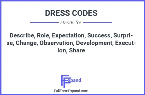 Full form of DRESS CODES