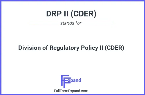 Full form of DRP II (CDER)