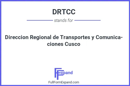 Full form of DRTCC
