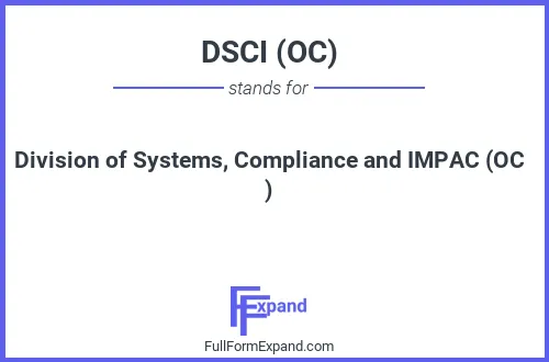 Full form of DSCI (OC)