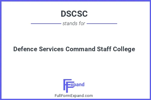 Full form of DSCSC
