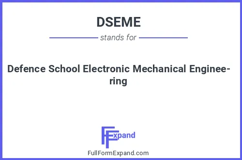 Full form of DSEME