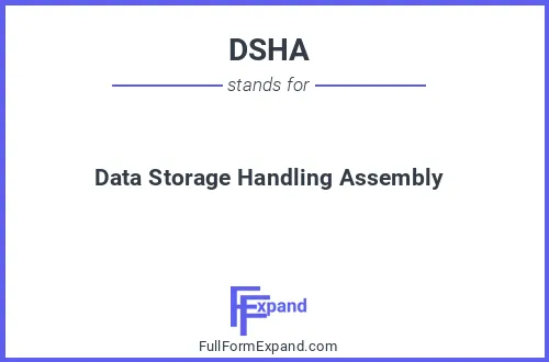 Full form of DSHA