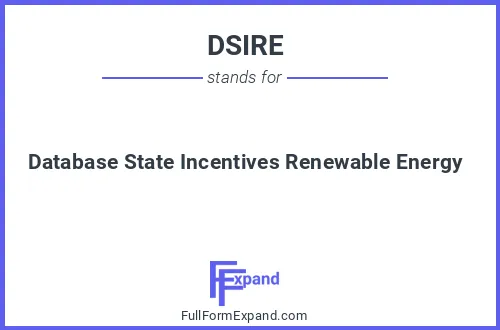 Full form of DSIRE