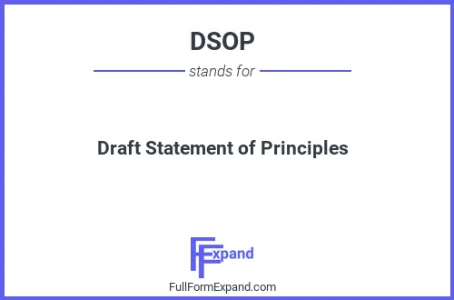 Full form of DSOP