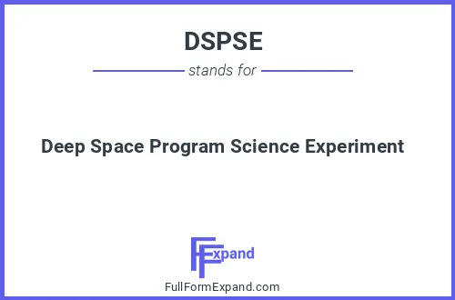 Full form of DSPSE