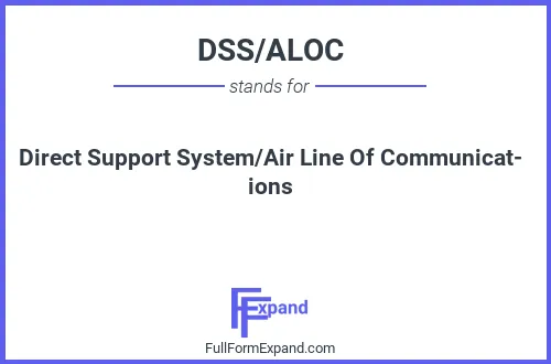 Full form of DSS/ALOC