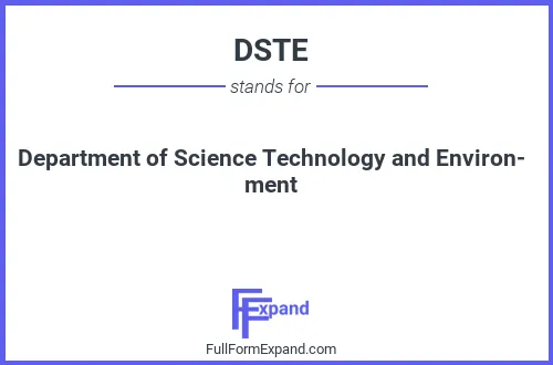 Full form of DSTE