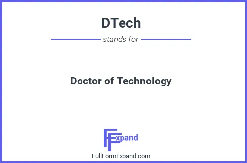 Full form of DTech