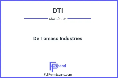Full form of DTI