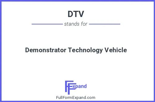 Full form of DTV