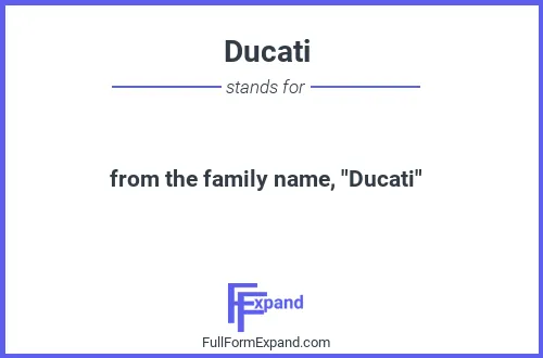 Full form of Ducati