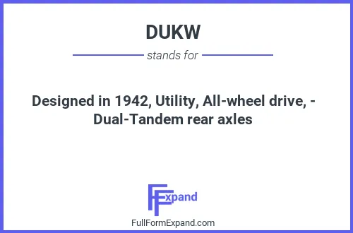 Full form of DUKW