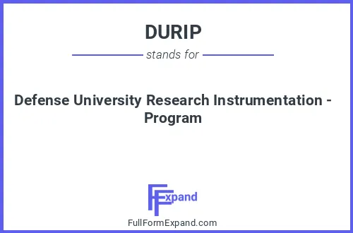 Full form of DURIP