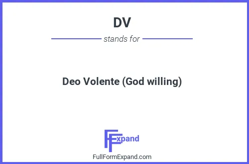 Full form of DV