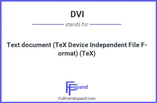 Full form of DVI