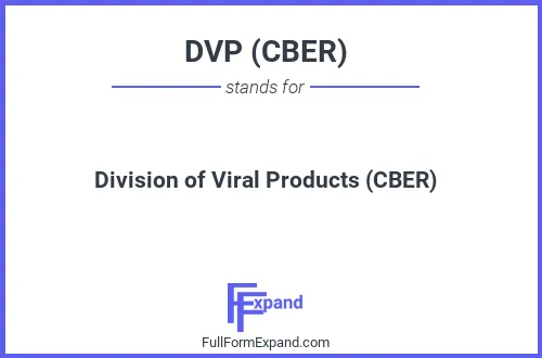Full form of DVP (CBER)