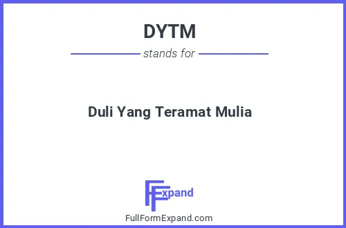 Full form of DYTM