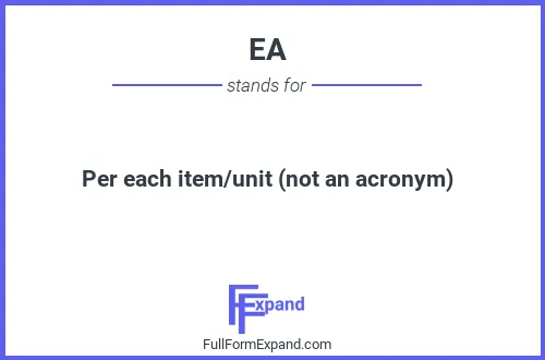 Full form of EA