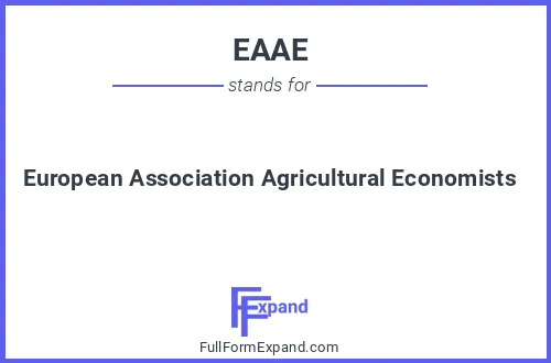 Full form of EAAE