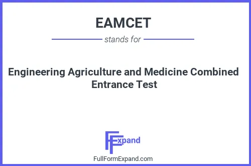 Full form of EAMCET