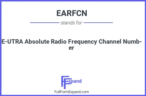 Full form of EARFCN