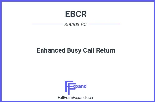 Full form of EBCR
