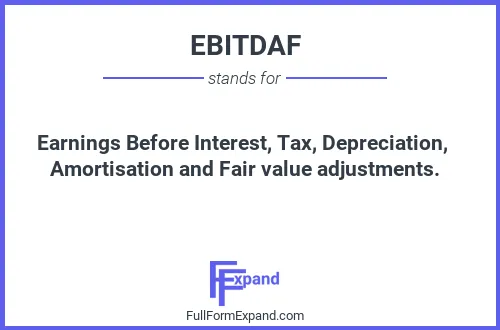 Full form of EBITDAF