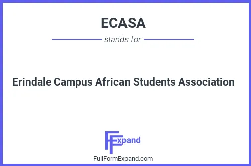 Full form of ECASA