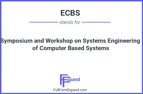 Full form of ECBS