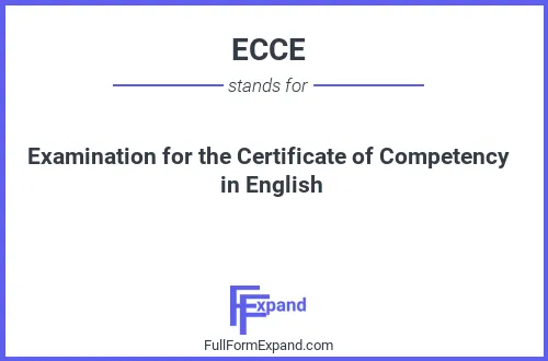 Full form of ECCE