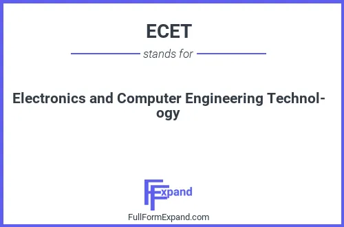 Full form of ECET