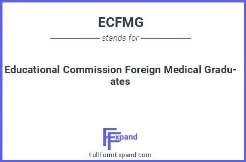 Full form of ECFMG