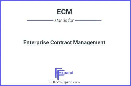 Full form of ECM