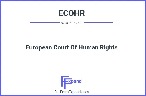 Full form of ECOHR