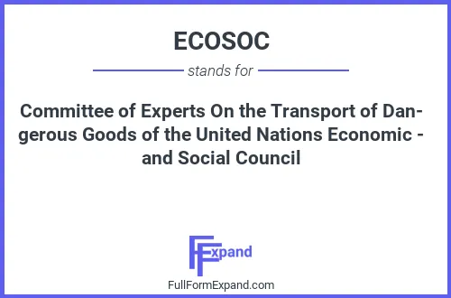 Full form of ECOSOC