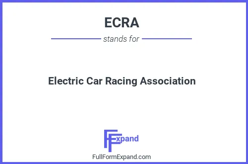 Full form of ECRA