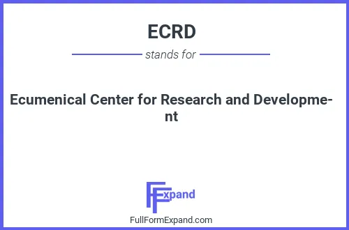 Full form of ECRD