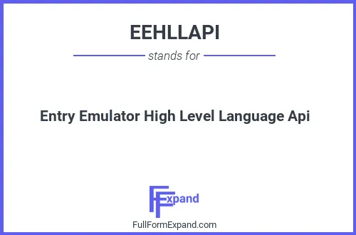 Full form of EEHLLAPI